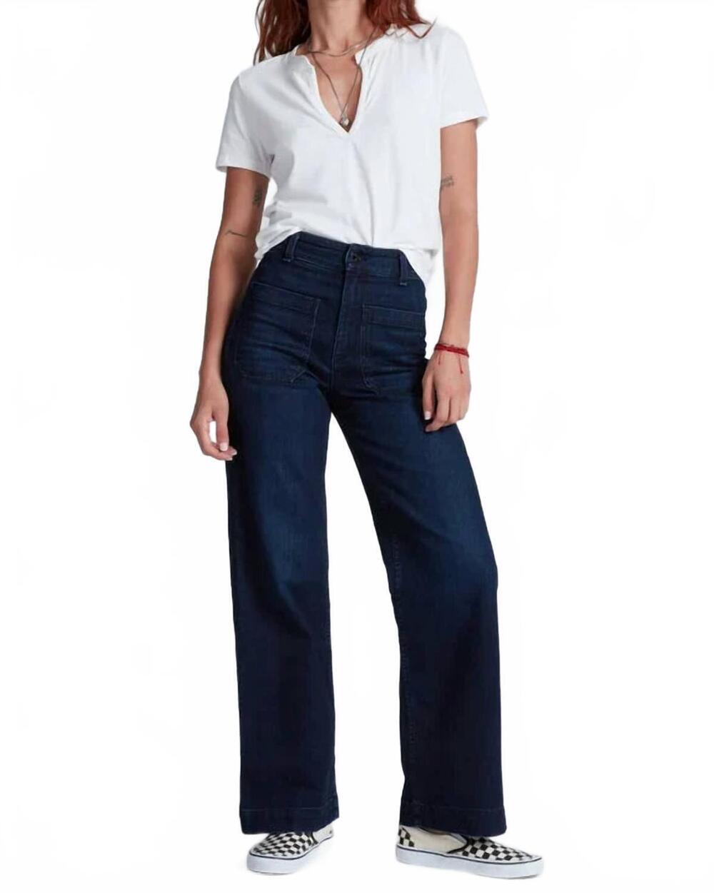 NEW ASKK NY sailor relaxed wide leg jeans in brusier